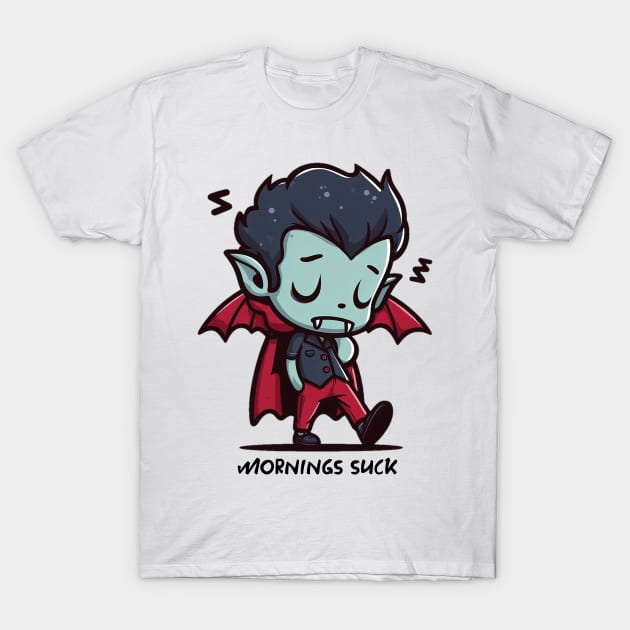 Mornings suck T-Shirt by Trendsdk